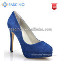 Fashion lether ladies blue shoes